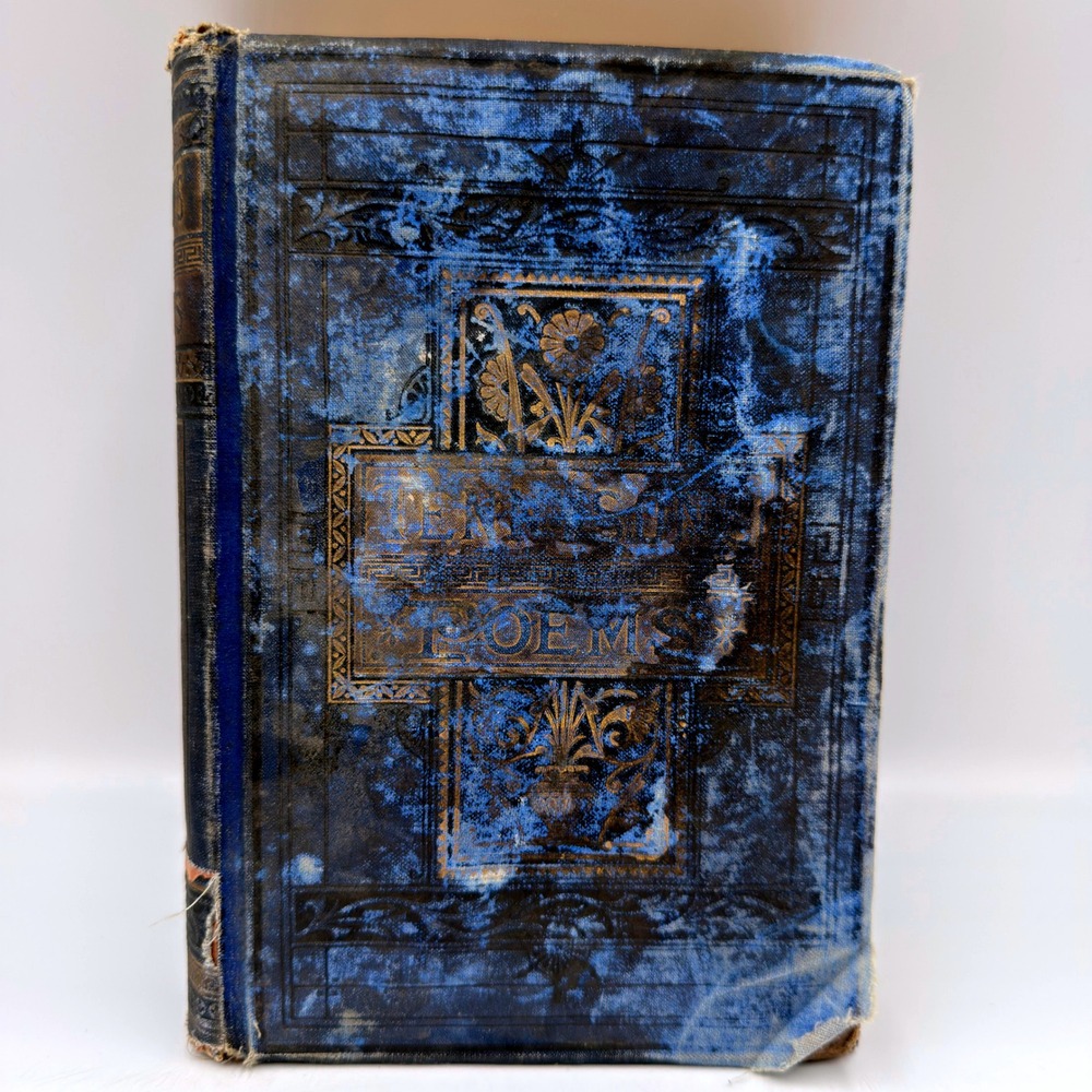 Antique Alfred Tennyson Poetical Works Complete Illustrated Thomas Crowell Blue